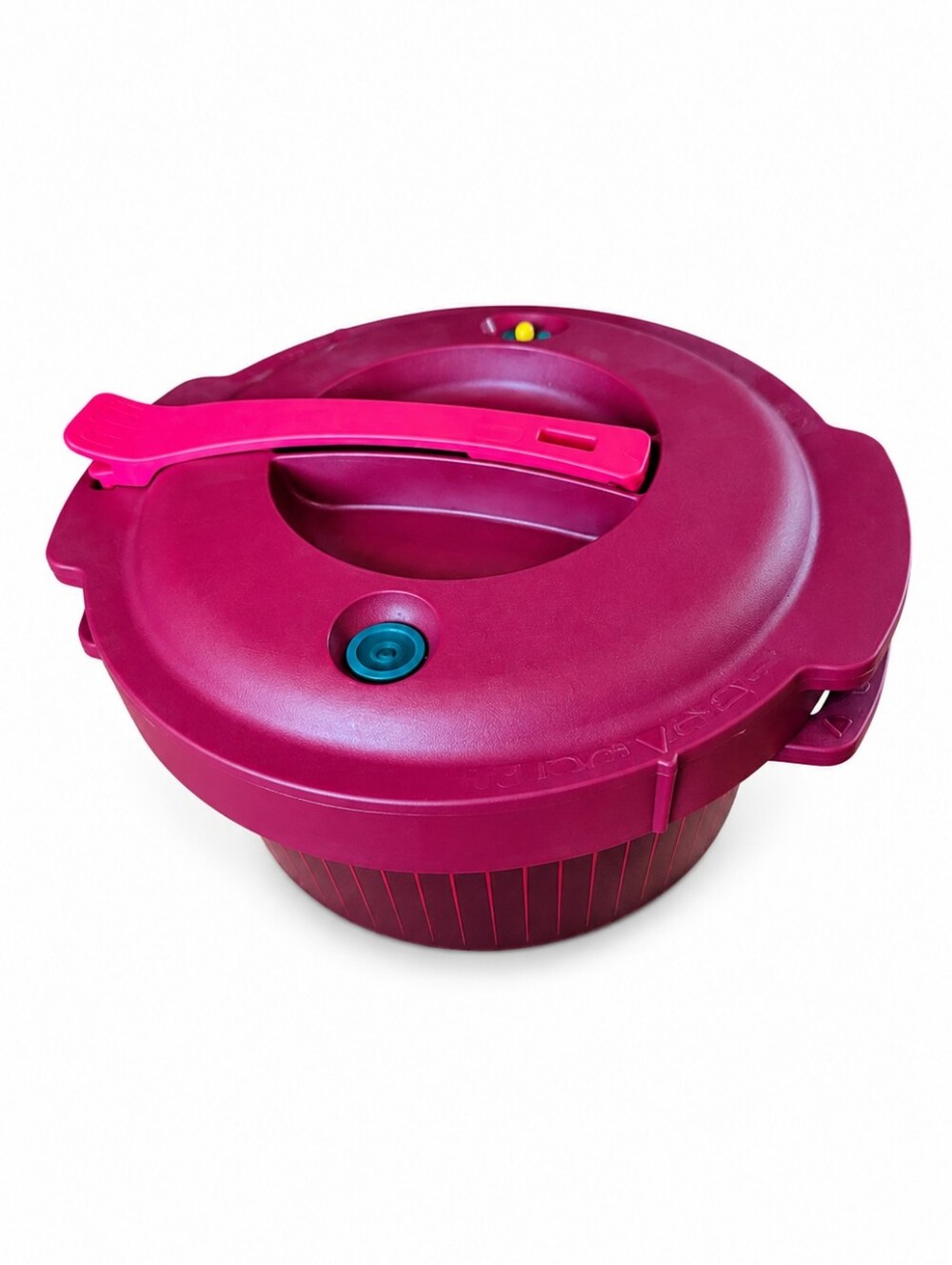 Tupperware 3L Microwave Reheatable Bowl with Lid & Steam Vent Berry Pink Round